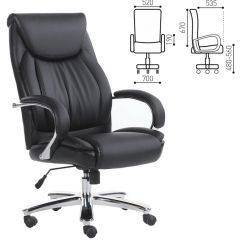 Кресло офисное BRABIX "Advance EX-575" (хром/экокожа/черное) 531825 в Сысерти - sysert.mebel24.online | фото 1