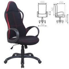 Кресло офисное BRABIX PREMIUM "Force EX-516" (ткань черное/вставки красные) 531571 в Сысерти - sysert.mebel24.online | фото 1