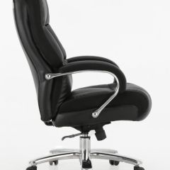 Кресло офисное BRABIX PREMIUM "Bomer HD-007" (рециклированная кожа, хром, черное) 531939 в Сысерти - sysert.mebel24.online | фото 3