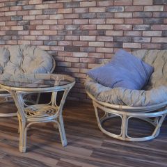 Кресло Папасан 23/01 с подушкой (Натуральный) в Сысерти - sysert.mebel24.online | фото 2