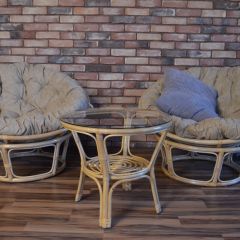 Кресло Папасан 23/01 с подушкой (Натуральный) в Сысерти - sysert.mebel24.online | фото 3