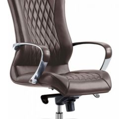 Кресло руководителя Бюрократ _AURA/BROWN коричневый в Сысерти - sysert.mebel24.online | фото