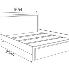 Кровать 1.6 Беатрис М06 Стандарт с настилом (Орех гепланкт) в Сысерти - sysert.mebel24.online | фото