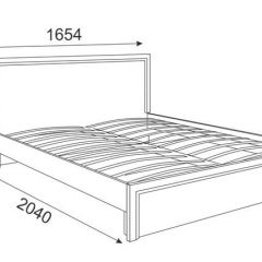 Кровать 1.6 Беатрис М07 Стандарт с ортопедическим основанием (Орех гепланкт) в Сысерти - sysert.mebel24.online | фото 2