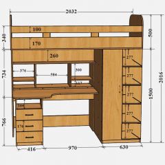 Кровать-чердак Аракс в Сысерти - sysert.mebel24.online | фото 4