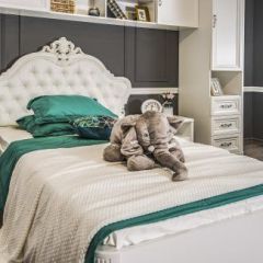 Кровать детская Мишель 1200 с мягким изголовьем из экокожи в Сысерти - sysert.mebel24.online | фото 3