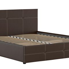 Кровать двойная Синди 160 + ортопед + ПМ + дно (арт. Марика 468 к/з (шоколад)) в Сысерти - sysert.mebel24.online | фото 2