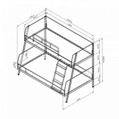 Кровать двухъярусная Дельта Лофт-20.02.04 Белый в Сысерти - sysert.mebel24.online | фото 2