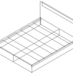 СОФИЯ Кровать КР 1400 (венге/дуб белфорт) щиты в Сысерти - sysert.mebel24.online | фото 2