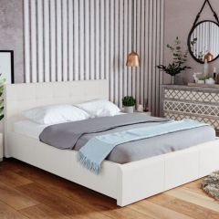 Кровать Лаура с латами Nice White 1400x2000 в Сысерти - sysert.mebel24.online | фото