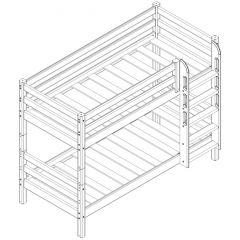 Кровать низкая с прямой лестницей Соня (Вариант 11) в Сысерти - sysert.mebel24.online | фото 3