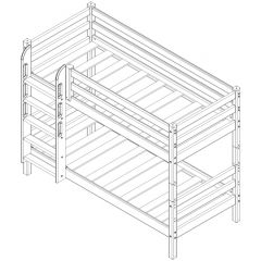 Кровать низкая с прямой лестницей Соня (Вариант 11) в Сысерти - sysert.mebel24.online | фото 4