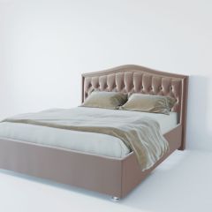 Кровать Нягань с ПМ 1200 (велюр серый) в Сысерти - sysert.mebel24.online | фото 2