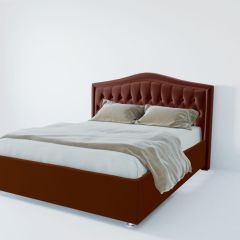 Кровать Нягань с ПМ 1400 (велюр бордо) в Сысерти - sysert.mebel24.online | фото 2