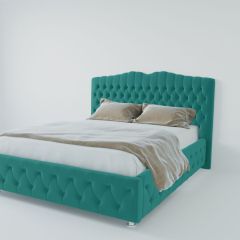 Кровать Нягань с ПМ 1800 (велюр бирюзовый) в Сысерти - sysert.mebel24.online | фото 2