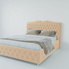 Кровать Нягань с ПМ 2000 (экокожа бежевая) в Сысерти - sysert.mebel24.online | фото 2