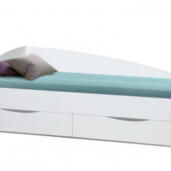 Кровать одинарная "Фея - 3" асимметричная 1900х800 (белая) в Сысерти - sysert.mebel24.online | фото
