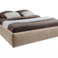 Кровать Подиум с ПМ 800 (велюр светло-серый) в Сысерти - sysert.mebel24.online | фото 1