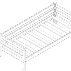 Кровать с задней защитой Соня (Вариант 2) в Сысерти - sysert.mebel24.online | фото 2