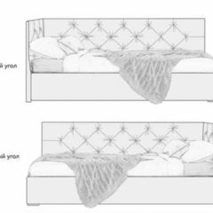 Кровать угловая Лилу интерьерная +основание (120х200) в Сысерти - sysert.mebel24.online | фото 2