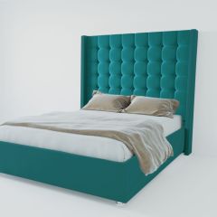Кровать Венеция ЛЮКС с ПМ 900 (велюр бирюзовый) в Сысерти - sysert.mebel24.online | фото 2