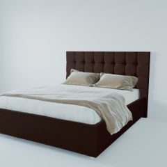 Кровать Венеция с ПМ 2000 (экокожа коричневая) в Сысерти - sysert.mebel24.online | фото 2