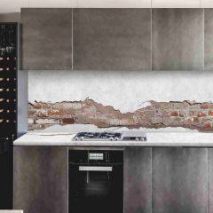 Кухонный фартук со столешницей (А-011) в едином стиле (3050 мм) в Сысерти - sysert.mebel24.online | фото