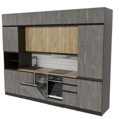Кухонный гарнитур Адажио люкс 3000 мм в Сысерти - sysert.mebel24.online | фото 4