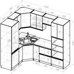 Кухонный гарнитур Адажио оптима 1800х2400 мм в Сысерти - sysert.mebel24.online | фото 2