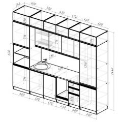 Кухонный гарнитур Лоретта люкс 3000 мм в Сысерти - sysert.mebel24.online | фото 2