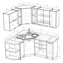 Кухонный гарнитур Лоретта оптима 1500х1800 мм в Сысерти - sysert.mebel24.online | фото 2