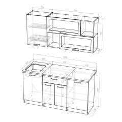 Кухонный гарнитур Лоретта стандарт 1600 мм в Сысерти - sysert.mebel24.online | фото 2