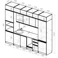 Кухонный гарнитур Ноктюрн люкс 3000 мм в Сысерти - sysert.mebel24.online | фото 2