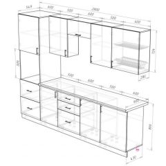 Кухонный гарнитур Прованс (2.8 м) с карнизом в Сысерти - sysert.mebel24.online | фото 3