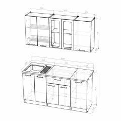 Кухонный гарнитур Светлана стандарт 1600 в Сысерти - sysert.mebel24.online | фото 3