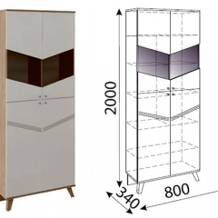 Лимба (гостиная) М02 Шкаф-витрина в Сысерти - sysert.mebel24.online | фото