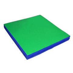 Мат гимнастический 1х1х0,08м цв. синий-зеленый в Сысерти - sysert.mebel24.online | фото