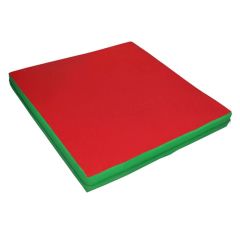 Мат гимнастический 1х1х0,08м цв. зеленый-красный в Сысерти - sysert.mebel24.online | фото