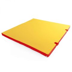 Мат гимнастический 1х1х0,08м с вырезом под стойки цв. красный-желтый в Сысерти - sysert.mebel24.online | фото