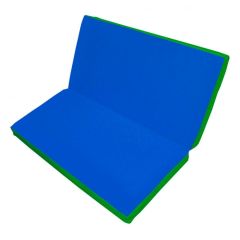 Мат гимнастический 1х1х0,1м складной цв. зеленый-синий в Сысерти - sysert.mebel24.online | фото