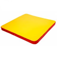 Мат гимнастический 1,36х1,36х0,08м складной закругленные углы цв. красный-желтый (для ДСК Игрунок) в Сысерти - sysert.mebel24.online | фото