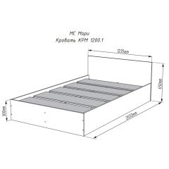 МОРИ КРМ 1200.1 Кровать (настил) графит в Сысерти - sysert.mebel24.online | фото 3