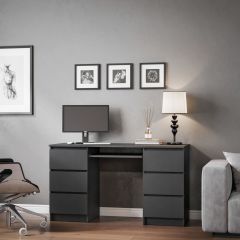 МОРИ МС-2 Стол 6 ящиков (графит) в Сысерти - sysert.mebel24.online | фото