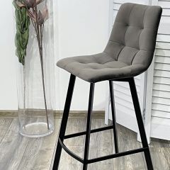 Полубарный стул CHILLI-QB SQUARE графит #14, велюр / черный каркас (H=66cm) М-City в Сысерти - sysert.mebel24.online | фото 4