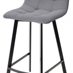 Полубарный стул CHILLI-QB SQUARE серый #27, велюр / черный каркас (H=66cm) М-City в Сысерти - sysert.mebel24.online | фото