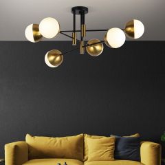 Потолочная люстра Eurosvet Nuvola 70129/6 латунь в Сысерти - sysert.mebel24.online | фото 3