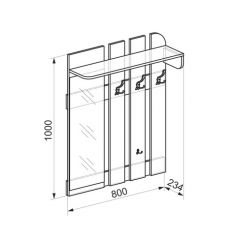 АВРОРА Прихожая (модульная) в Сысерти - sysert.mebel24.online | фото 5