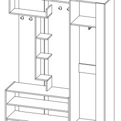 Прихожая Марица Модульная (ЯШ темный/ светлый) в Сысерти - sysert.mebel24.online | фото 3