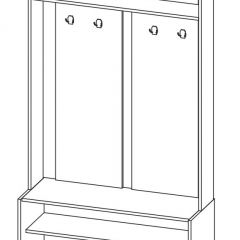 Прихожая Марица Модульная (ЯШ темный/ светлый) в Сысерти - sysert.mebel24.online | фото 4