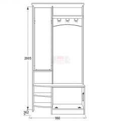 Прихожая Саша - 13 в Сысерти - sysert.mebel24.online | фото 2